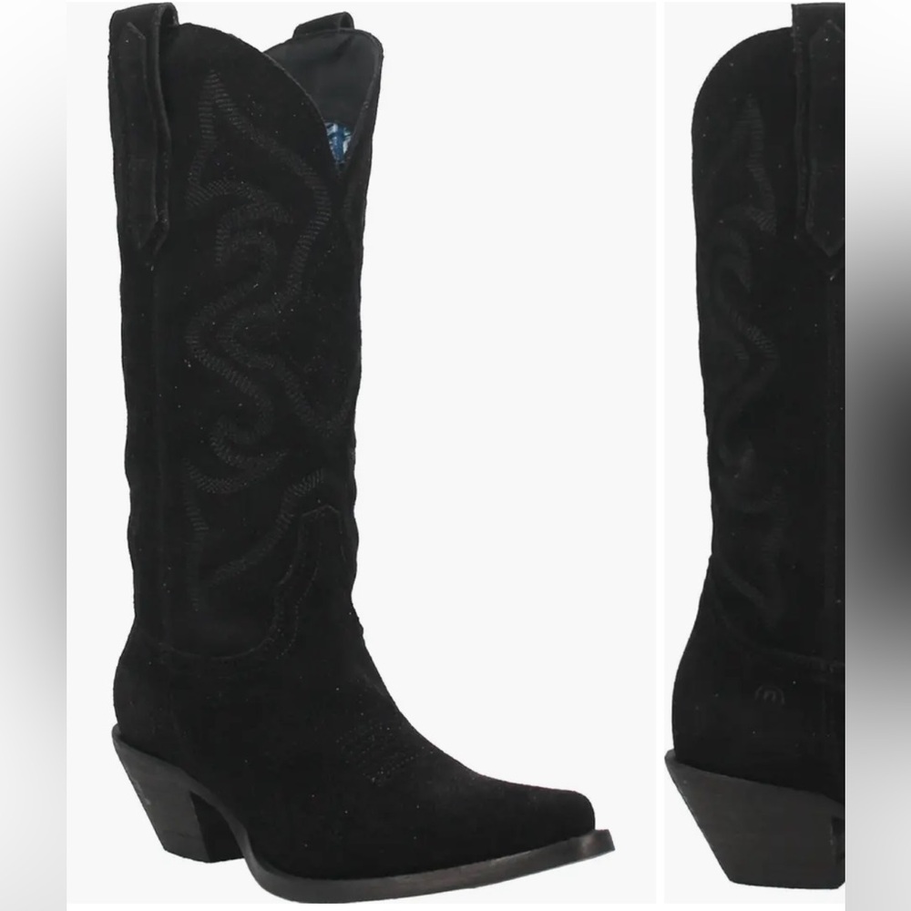Dingo Out West Cowboy Boot | Black Suede